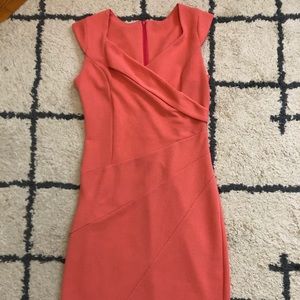 Incredible Coral Bodycon Dress